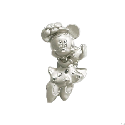 Minnie Mouse furniture knob Brushed Nickel