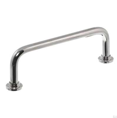Elongated furniture handle 1353 160 Polished nickel