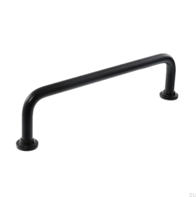 Elongated furniture handle 1353 160 Metal Black