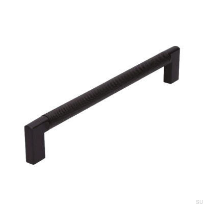 Oblong furniture handle 2457 160 Metal Black