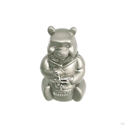 Furniture knob Winnie the Pooh 43x26 Brushed nickel