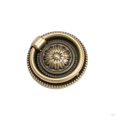 Round furniture handle 5249 38 Antique bronze