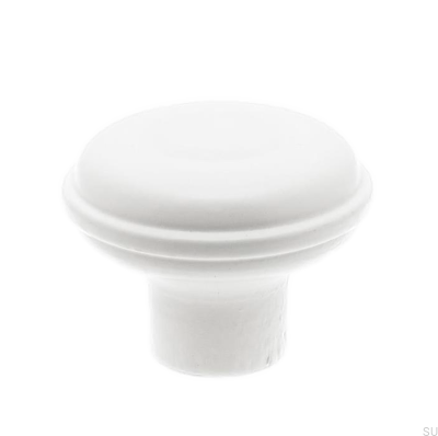 Furniture knob 9707 45 Wooden Oak White