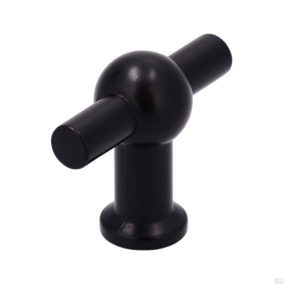 Furniture knob T-Bar 2011-50 Metal Matte Black