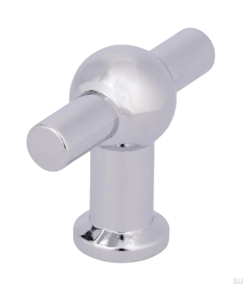 Furniture knob T-Bar 2011-50 Polished chrome