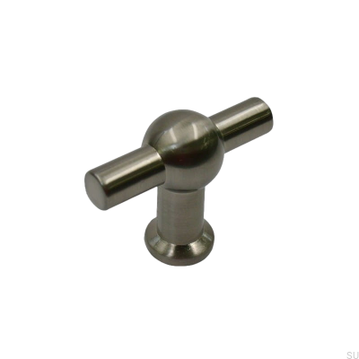 Furniture knob T-Bar 2011-60 Silver Brushed