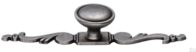 Furniture knob with signboard 1546 Antique Silver