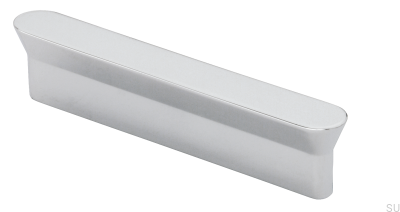 Elongated furniture handle 1580 96 Polished chrome