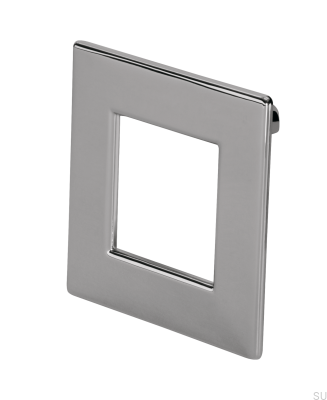 Square furniture handle 2057 Polished chrome