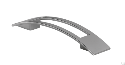 Elongated furniture handle 2113 96 Polished chrome