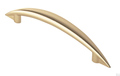 Elongated furniture handle 809 96 Gold Polished