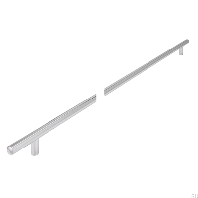 Elongated furniture handle 885 552 Polished chrome