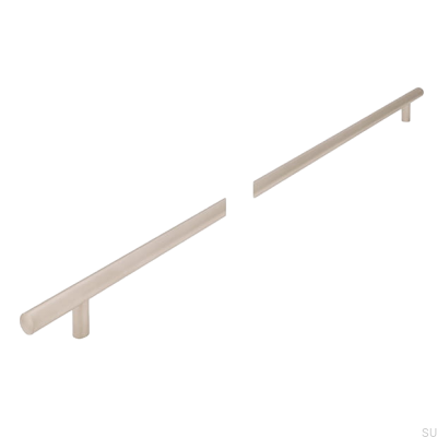 Elongated furniture handle 885 552 Matt Nickel