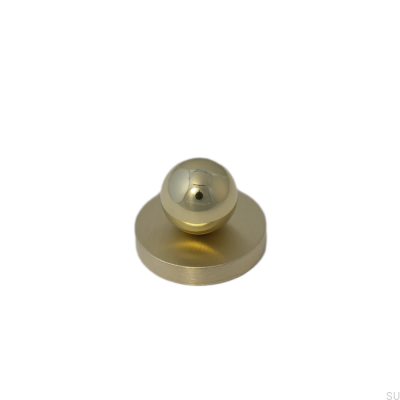 Furniture knob with washer Mona XS Polished Brass