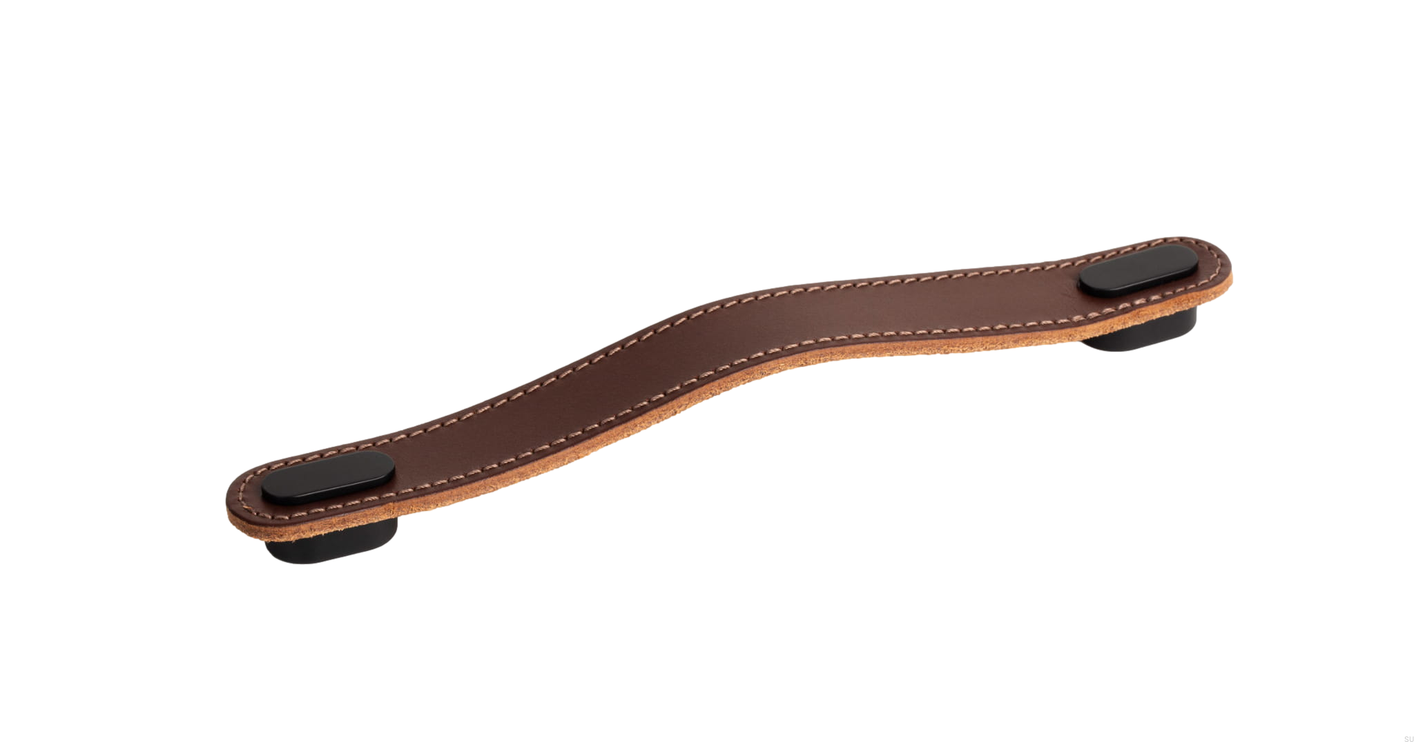 0507160P36M2--OBLONG - 22x197mm brown leather+matt black hdle-Viefe-Skandynawskie-Uchwyty.jpg