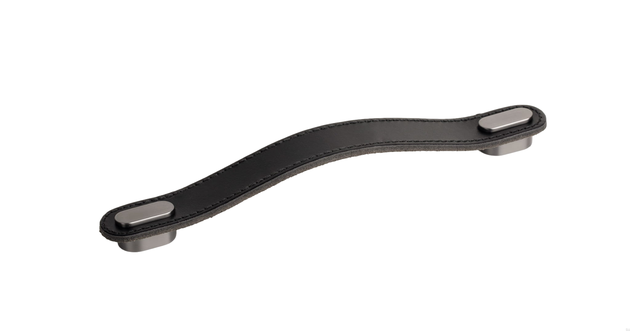 OBLONG - 22x197mm black leather+brush grey hdle-Viefe-Skandynawskie-Uchwyty.jpg