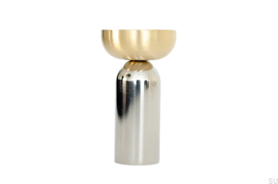 Kokeshi Mix Wall Hanger 3052 Polished Steel with Brushed Brass