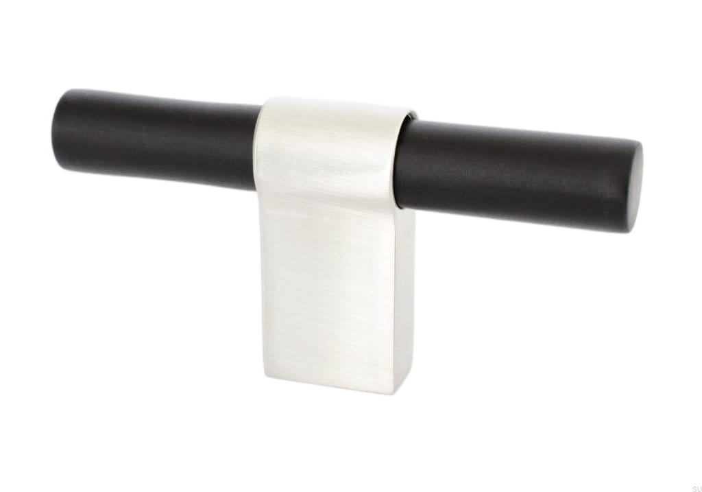 KN29RB/AS--Gałka-meblowa-T-Bar-Line-Big-Mix-80-Aluminiowa-Czarna-ze-Szczotkowaną-Stalą-BB-Sweden-Skandynawskie-Uchwyty_1