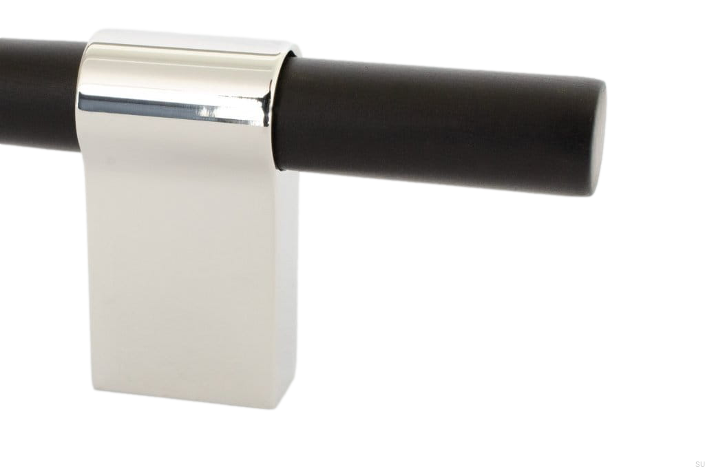 HA63R/AS--Uchwyt-meblowy-podłużny-Line-Big-Mix-224-Aluminiowy-Czarny-z-Polerowaną-Stalą-BB-Sweden-Skandynawskie-Uchwyty_1