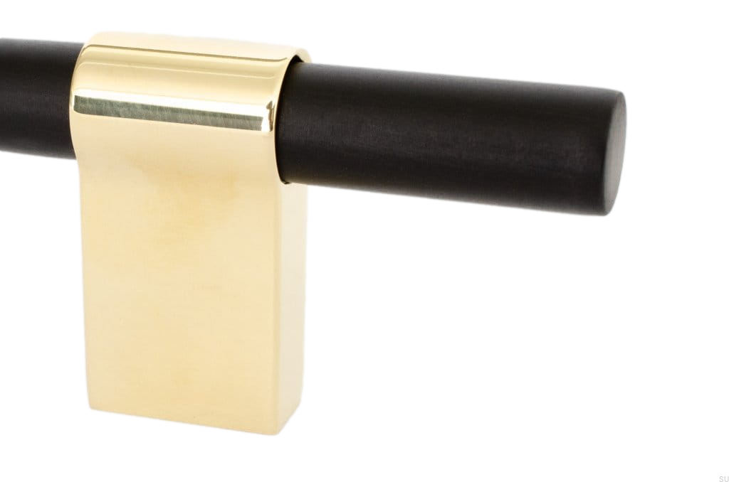 HA64M/AS--Uchwyt-meblowy-podłużny-Line-Big-Mix-342-Aluminiowy-Czarny-z-Polerowanym-Mosiądzem-BB-Sweden-Skandynawskie-Uchwyty_1