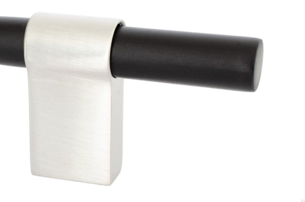 HA65RB/AS--Uchwyt-meblowy-podłużny-Line-Big-Mix-592-Aluminiowy-Czarny-ze-Szczotkowaną-Stalą-BB-Sweden-Skandynawskie-Uchwyty_1