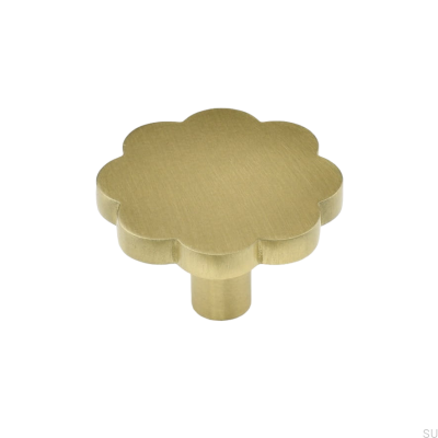 Marbelo 08 Furniture Knob Brushed Brass Unvarnished