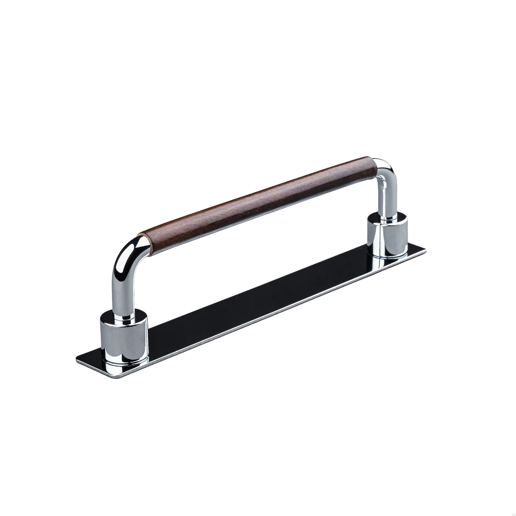 157167SP--Uchwyt-meblowy-podłużny-Asissi-Swept-128-Chrom-Polerowany-z-Brązową-Skórą-Teofils-Skandynawskie-Uchwyty_3