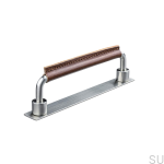 157159SP--Uchwyt-meblowy-podłużny-Asissi-Stitched-128-Srebrny-Szczotkowany-z-Brązową-Skórą-Teofils-Skandynawskie-Uchwyty_3