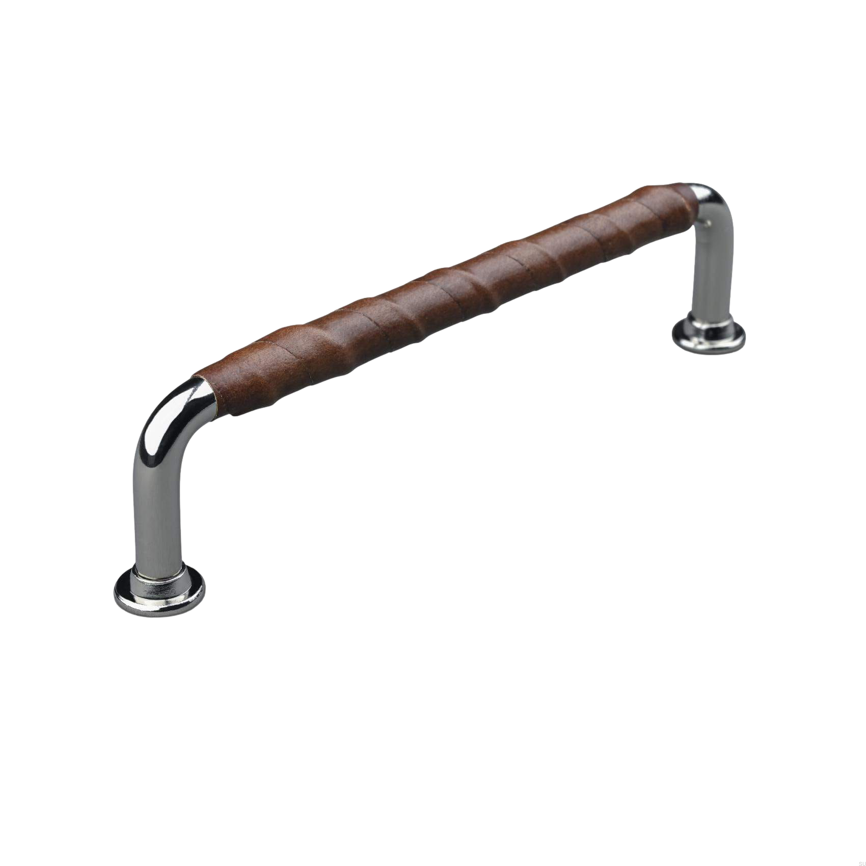 12000008SP--Uchwyt-meblowy-podłużny-Burano-128-Chrom-Polerowany-z-Brązową-Skórą-Theofils-Skandynawskie-Uchwyty_3