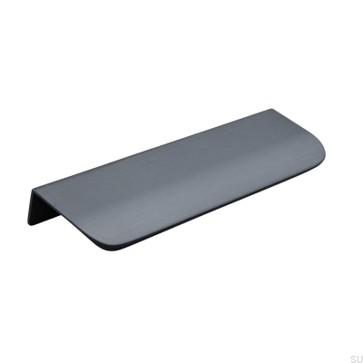 Poppi 136 edge furniture handle, metal, matt black