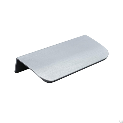 Poppi 96 edge furniture handle, brushed silver