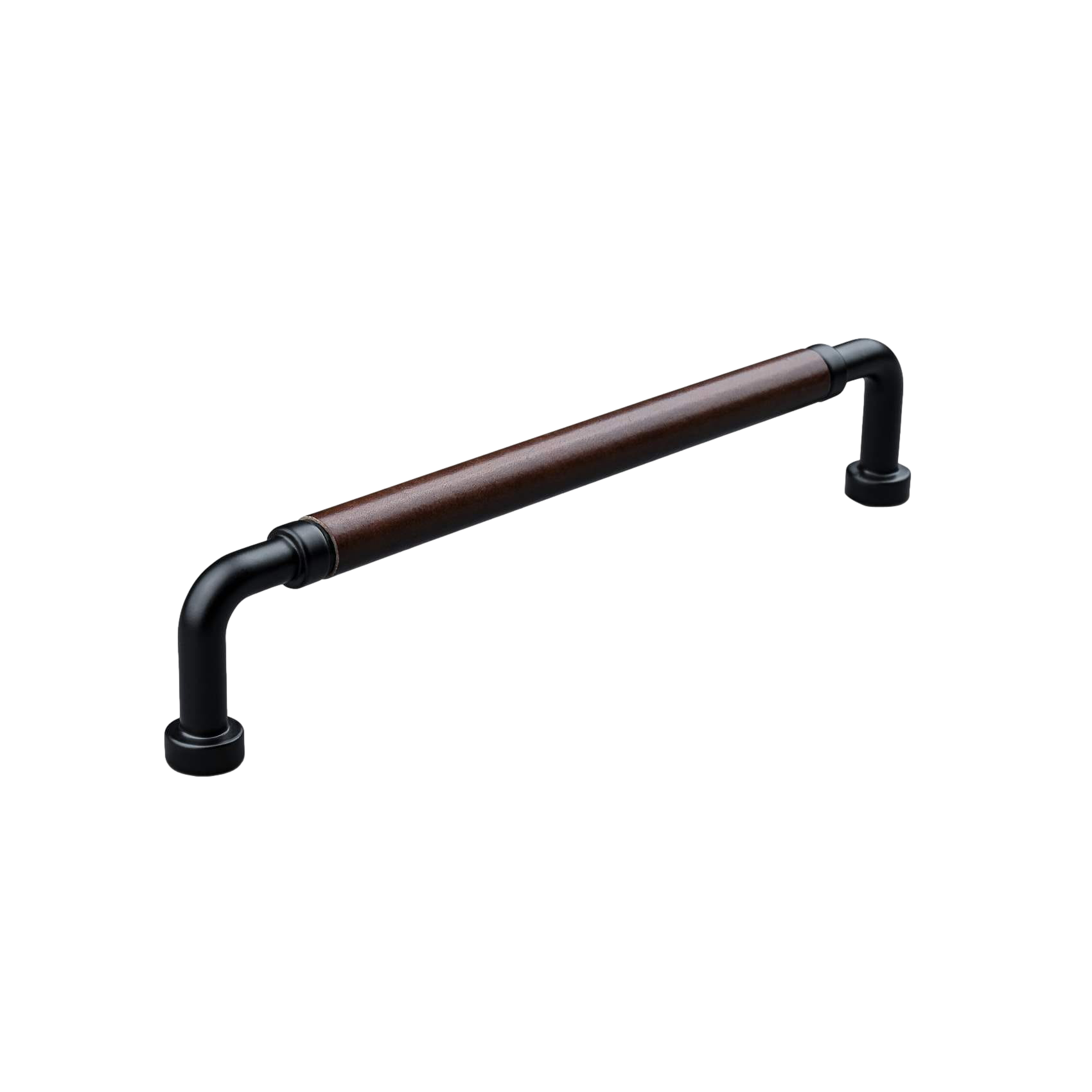 157178SP--Uchwyt-meblowy-podłużny-Porta-Swept-160-Metalowy-Czarny-Mat-z-Brązową-Skórą-Theofils-Skandynawskie-Uchwyty_3