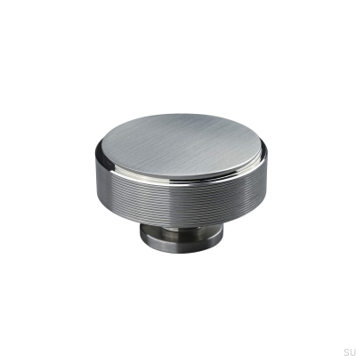 Lonato Stripe 50 Brushed Silver furniture knob