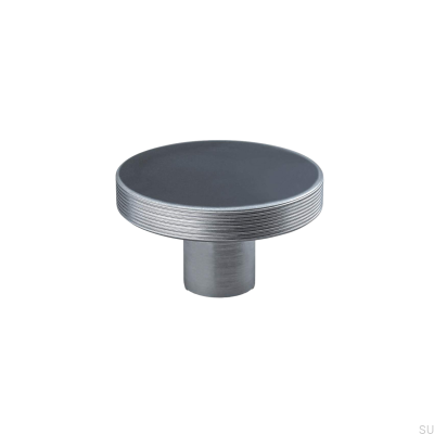 Monza Stripe 42 Silver furniture knob
