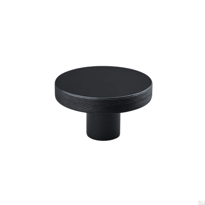 Monza Stripe 42 furniture knob, metal, matt black