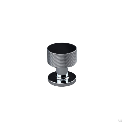 Sassari Stripe 25 furniture knob, polished chrome
