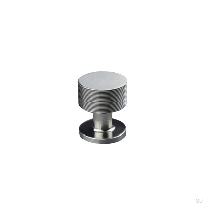 Sassari Stripe 25 Brushed Silver furniture knob