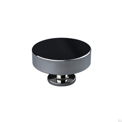 Sassari Stripe 50 furniture knob, polished chrome