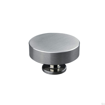 Sassari Stripe 50 Brushed Silver furniture knob