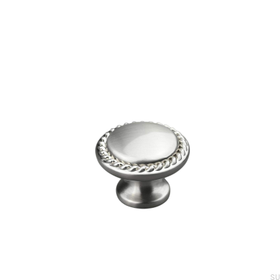 Sora 30 silver brushed furniture knob