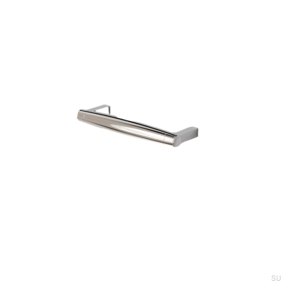 Hjo 128 oblong furniture handle, polished chrome