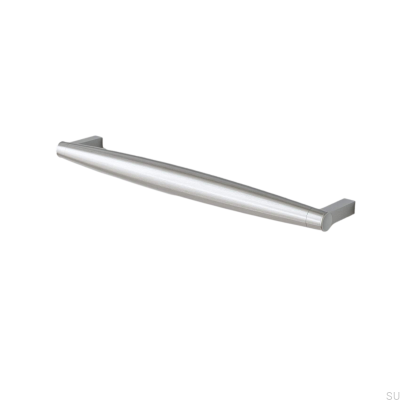 Hjo 256 oblong furniture handle, brushed silver