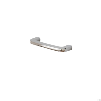 Visby 128 oblong furniture handle, polished chrome