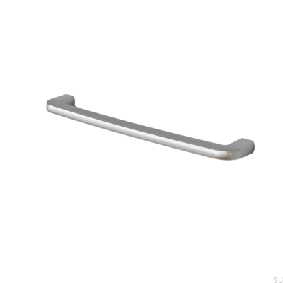 Oblong furniture handle Visby 256 Brushed Silver