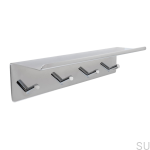 606067-41 Wieszak ścienny z półką Base Chrom Polerowany