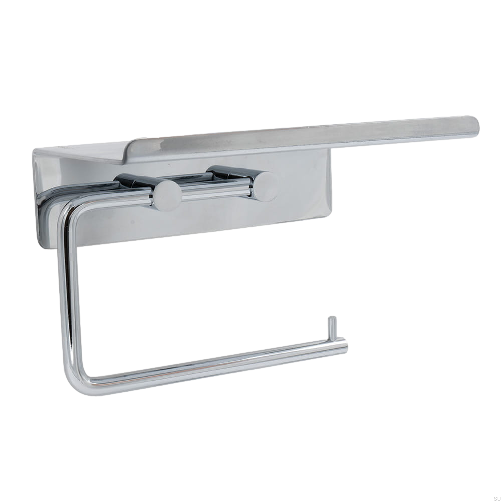 60607-41 Uchwyt na papier toaletowy z półką Base Chrom Polerowany