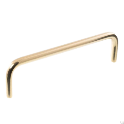 Elongated furniture handle 7353 96 Polished Brass Unpainted