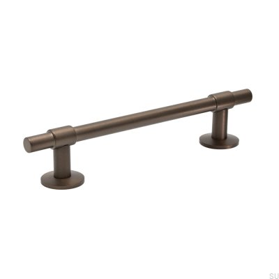 Uniform 128 Brass Brown Brushed Elongated Furniture Handle
