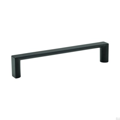 Elongated furniture handle 735 128 Black Metal