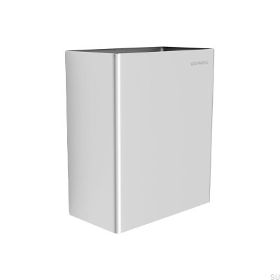 Stay 23L wall-mounted bathroom waste bin, brushed steel